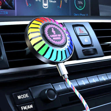 Musical rhythm LED car light with logo (with aroma diffuser)